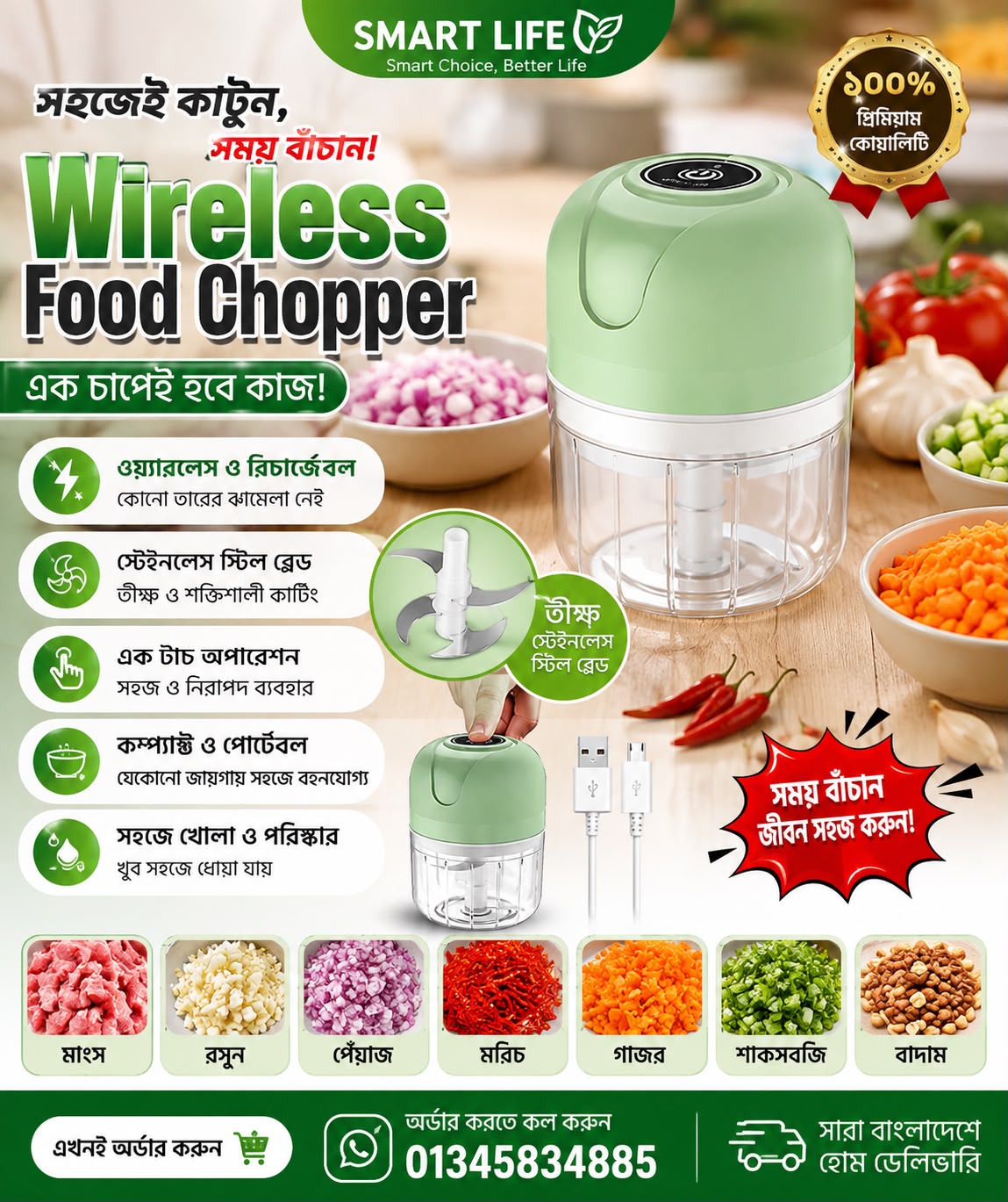 Rechargeable Food Chopper
